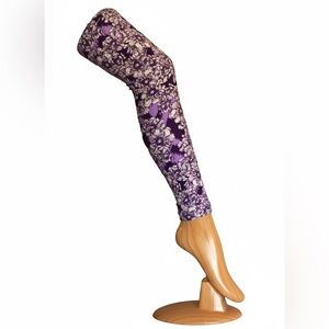 OS LuLaRoe Purple Floral Leggings